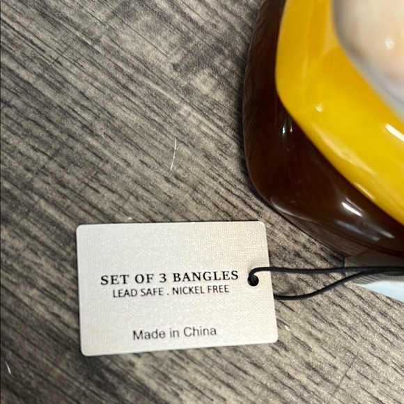 Piper K Cream, Yellow, and Brown Bangle Trio Set ✨ - Picture 5 of 7